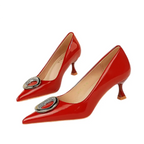 Chaussures en cuir verni simples pour femmes