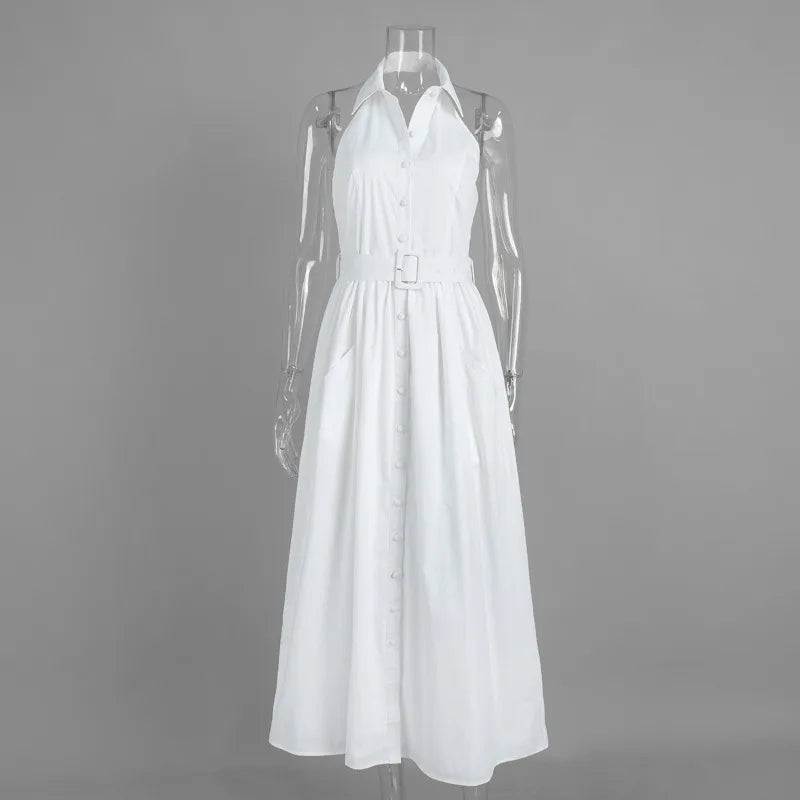 Robe longue dos nu pour femmes