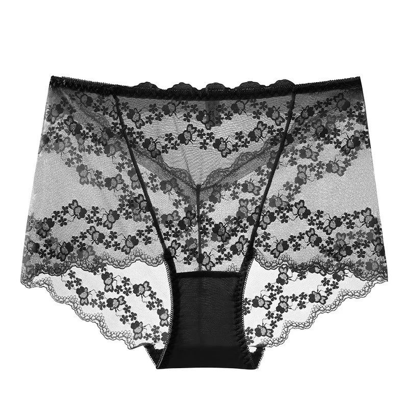 Culotte sexy en dentelle brodée de fleurs pour femmes