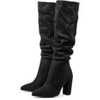 Bottes hautes à bout pointu tendance pour femmes