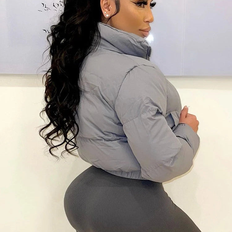 Manteau épaisse en coton bouffante pour femmes