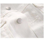 Veste en jean blanc pour femmes
