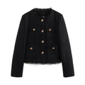 Veste en tweed basique chic pour femmes