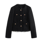 Veste en tweed basique chic pour femmes