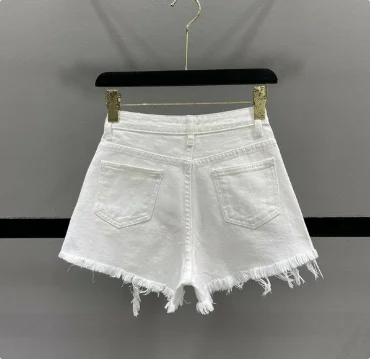 Shorts en jean taille haute pour femmes
