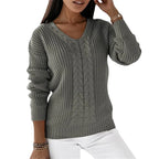 Pull ample en maille et manches longues pour femmes