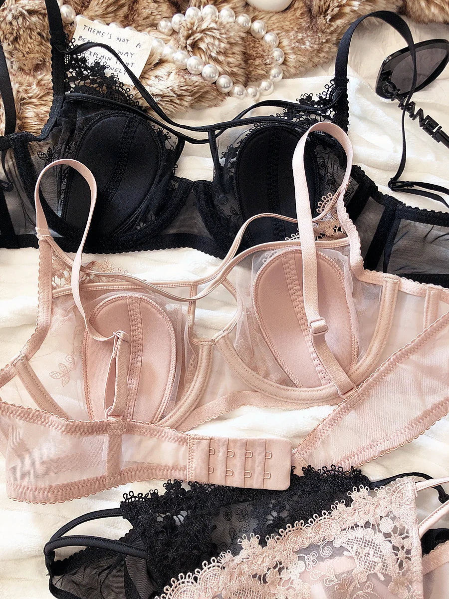 Ensemble soutien-gorge push-up à bretelles réglables et culotte pour femmes