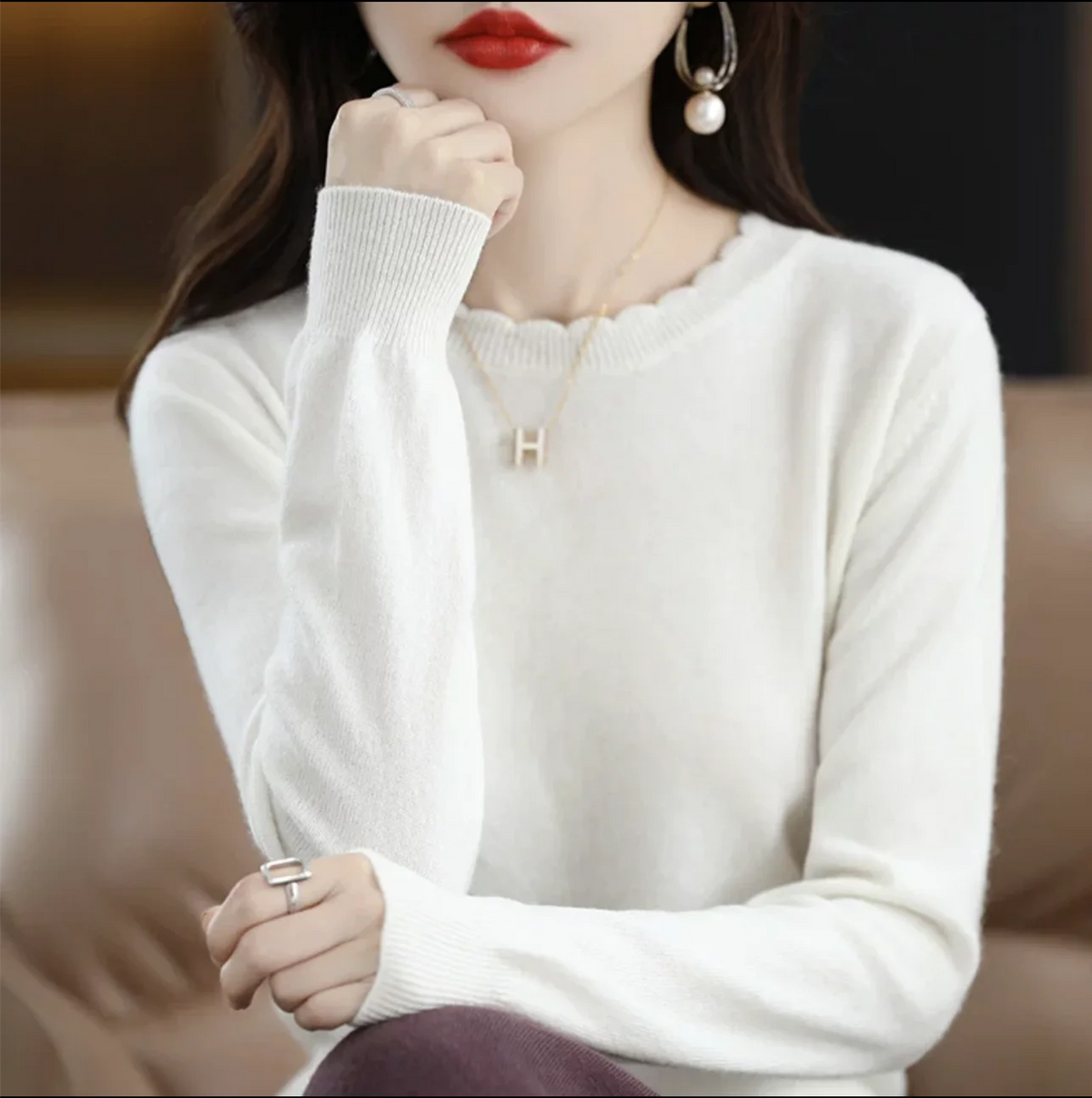 Pull Décontracté Femme – Maille Douce et Confortable