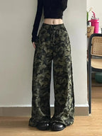 Pantalon cargo camouflage streetwear pour femmes