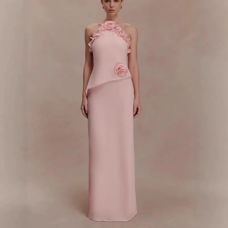 Robe longue élégante à imprimé floral pour femmes