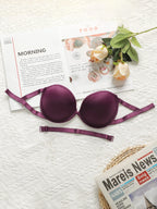 Soutien-gorge avec jantes en acier, push up froncé pour femmes