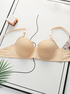 Soutien-gorge sexy de couleur unie pour femmes