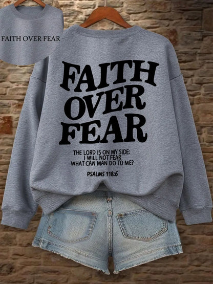 Sweat à Capuche Oversize Femme – Faith Over Fear