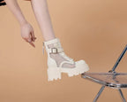Bottines en cuir verni pour femmes