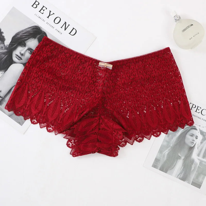 Culotte en dentelle transparente pour femmes
