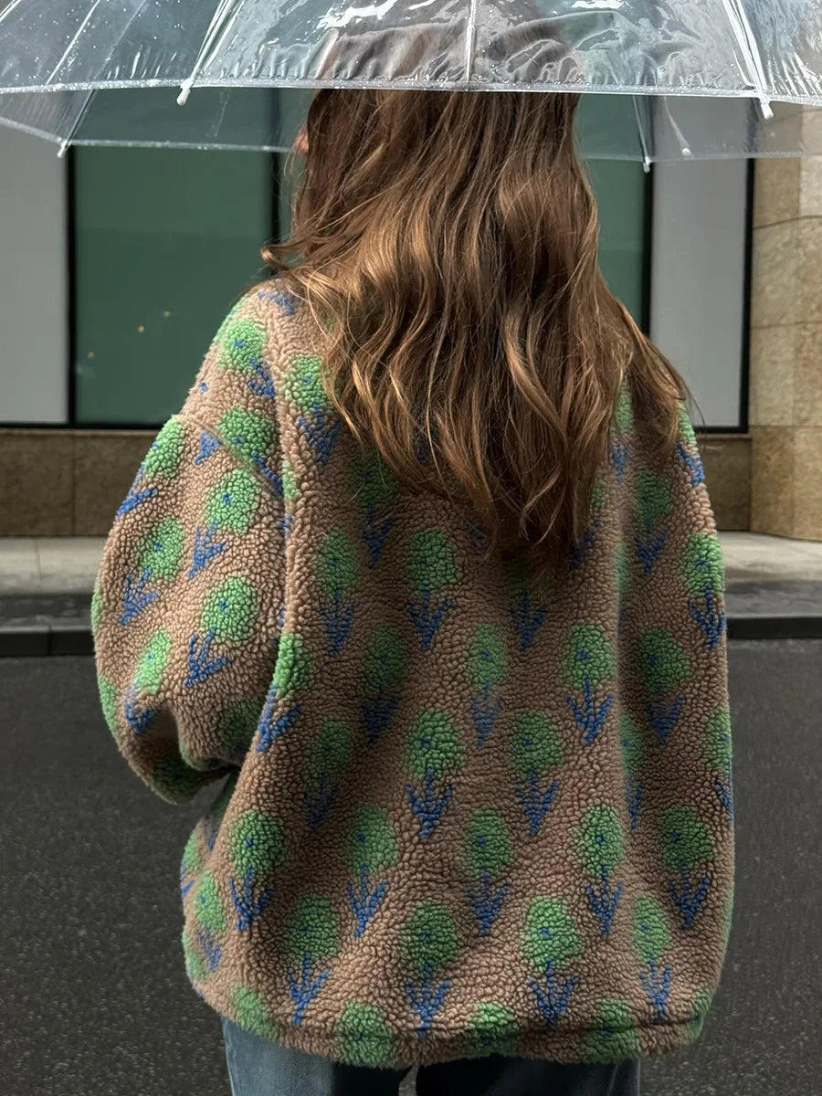 Sweat à capuche ample et col haut pour femmes