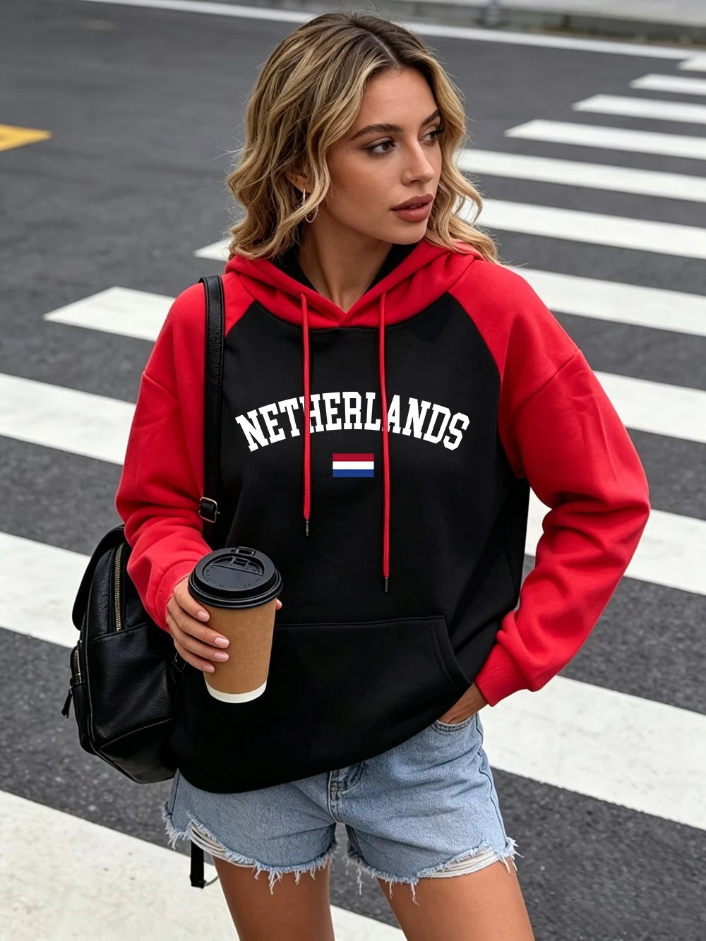 Sweat à capuche raglan pour femmes