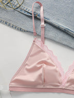 Soutien-gorge avec dentelle, sans armatures pour femmes
