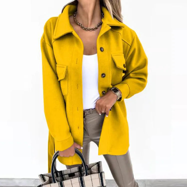 Veste en laine à manches longues pour femmes
