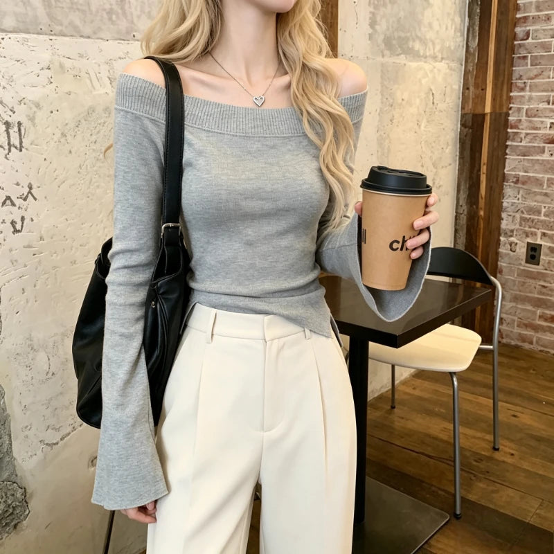 Pull Asymétrique Femme – Maille et Manches Longues