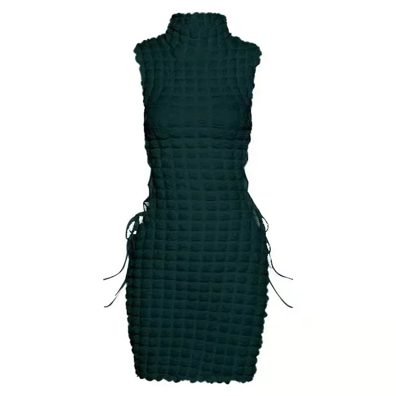 Robe courte à col roulé pour femmes