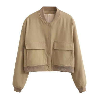 Veste Femme à Col Montant – Style Mi-Saison