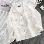Veste en jean blanc pour femmes