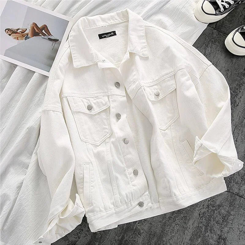 Veste en jean blanc pour femmes