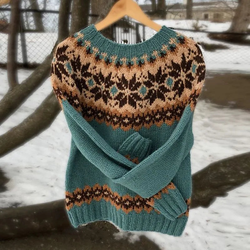 Pull en tricot à manches longues pour femmes