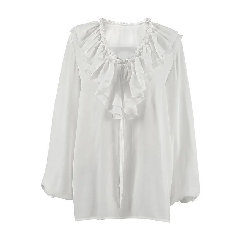 Chemise décontracté à col en v pour femmes