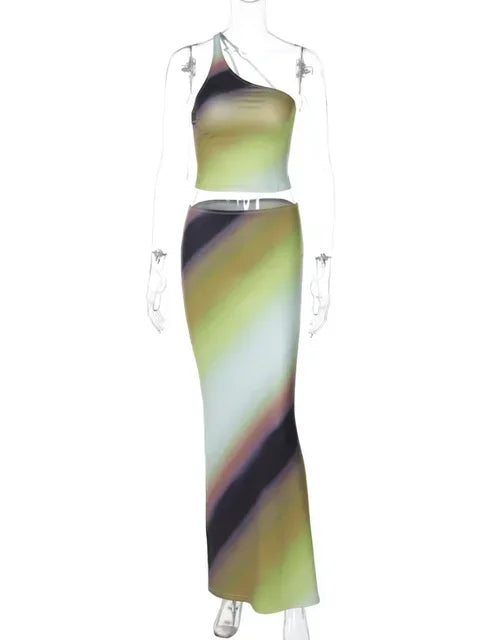 Ensemble 2 pièces Robe de plage élégante et jupes longues pour femmes