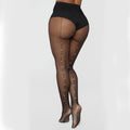 Collants en résille taille haute pour femmes