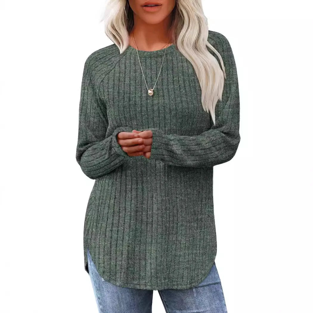 T-shirt à manches longues décontracté pour femmes