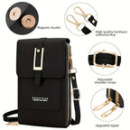 Sac à bandoulière pour téléphone portable à écran tactile pour femmes
