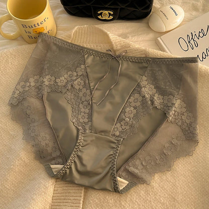 Culotte en Dentelle Taille Haute Femme