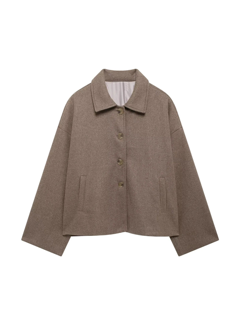 Manteau d'automne décontracté en laine pour femmes