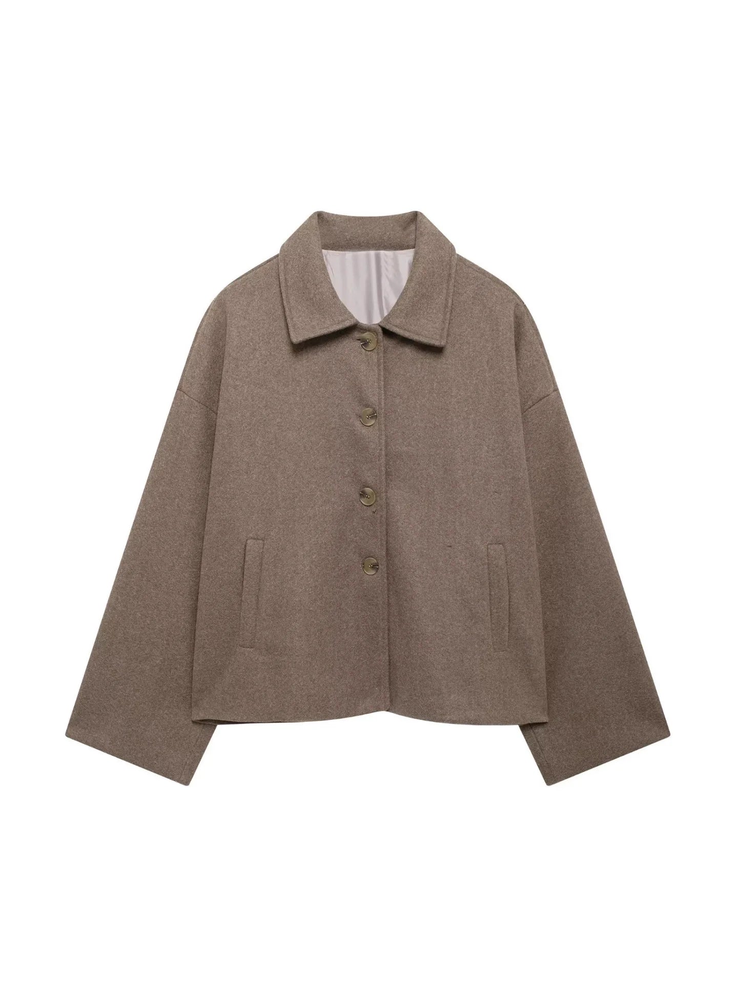 Manteau d'automne décontracté en laine pour femmes