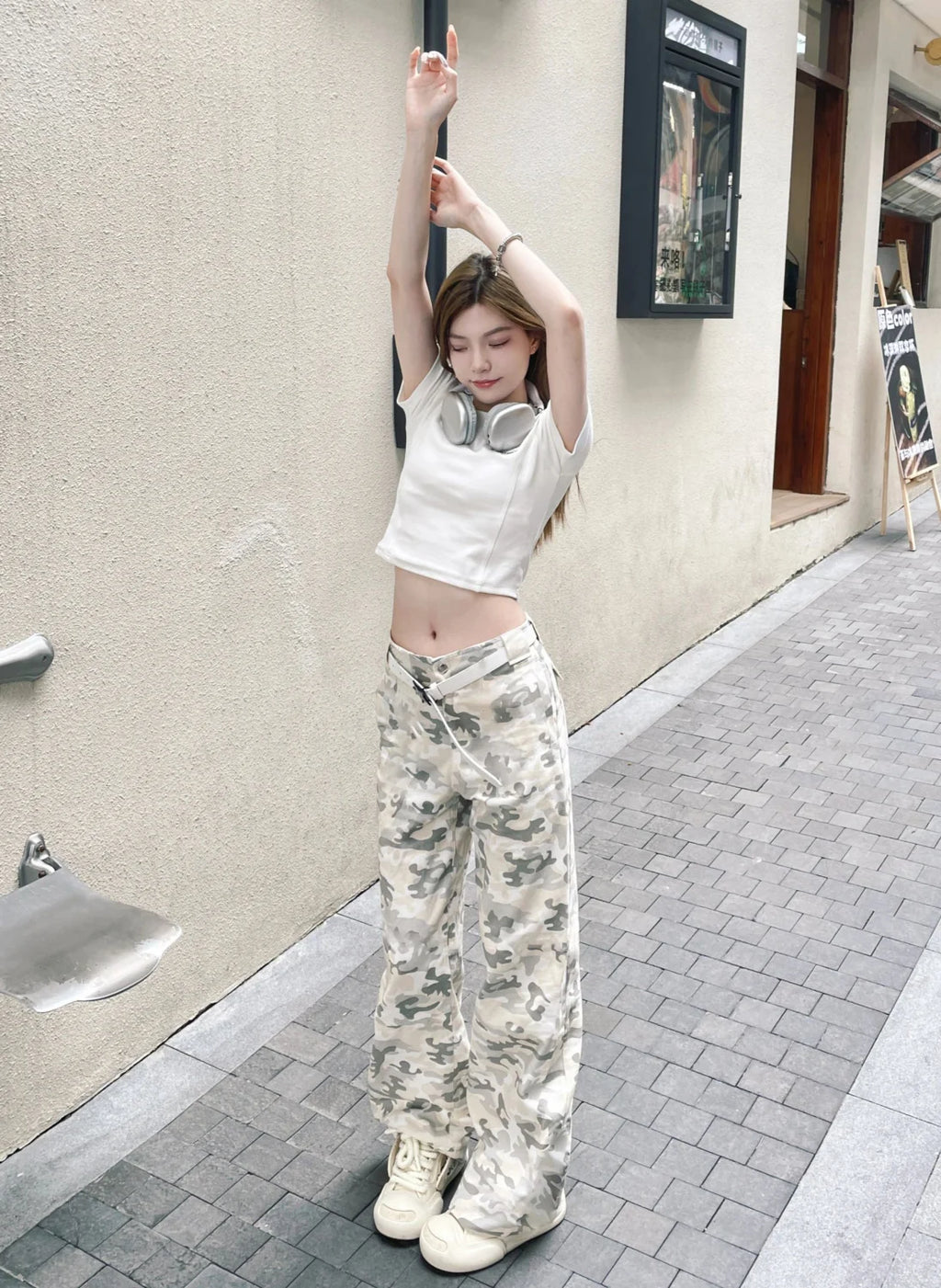 Pantalon vintage rétro à jambes larges pour femmes