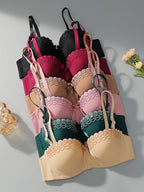 Soutien-gorge à fleurs brodées pour femmes