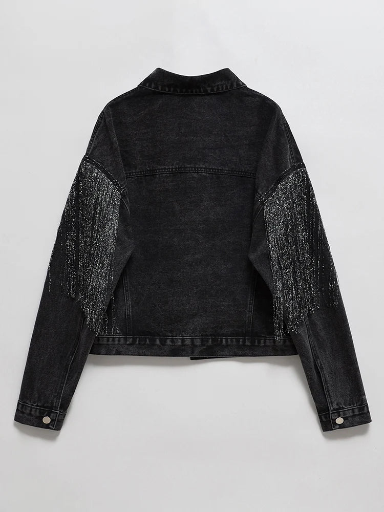 Veste courte en jean pour femmes