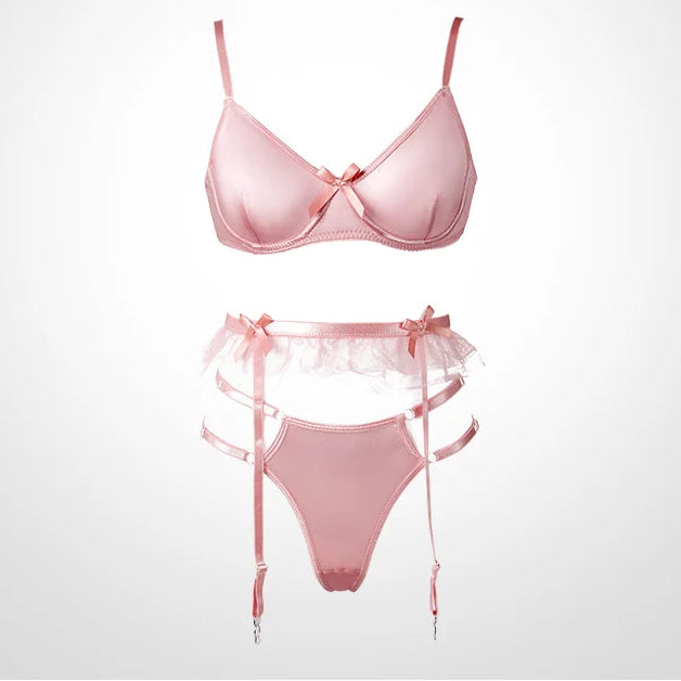 Ensemble de lingerie string et soutien-gorge confortables et amples pour femmes