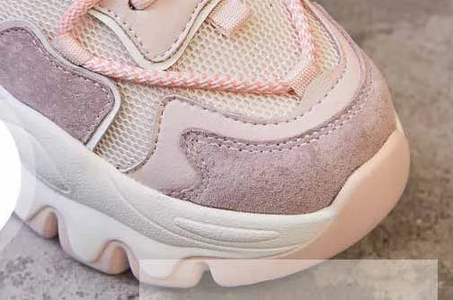 Baskets en maille daim en cuir véritable pour femmes