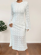 Robe longue élégante à manches longues pour femmes