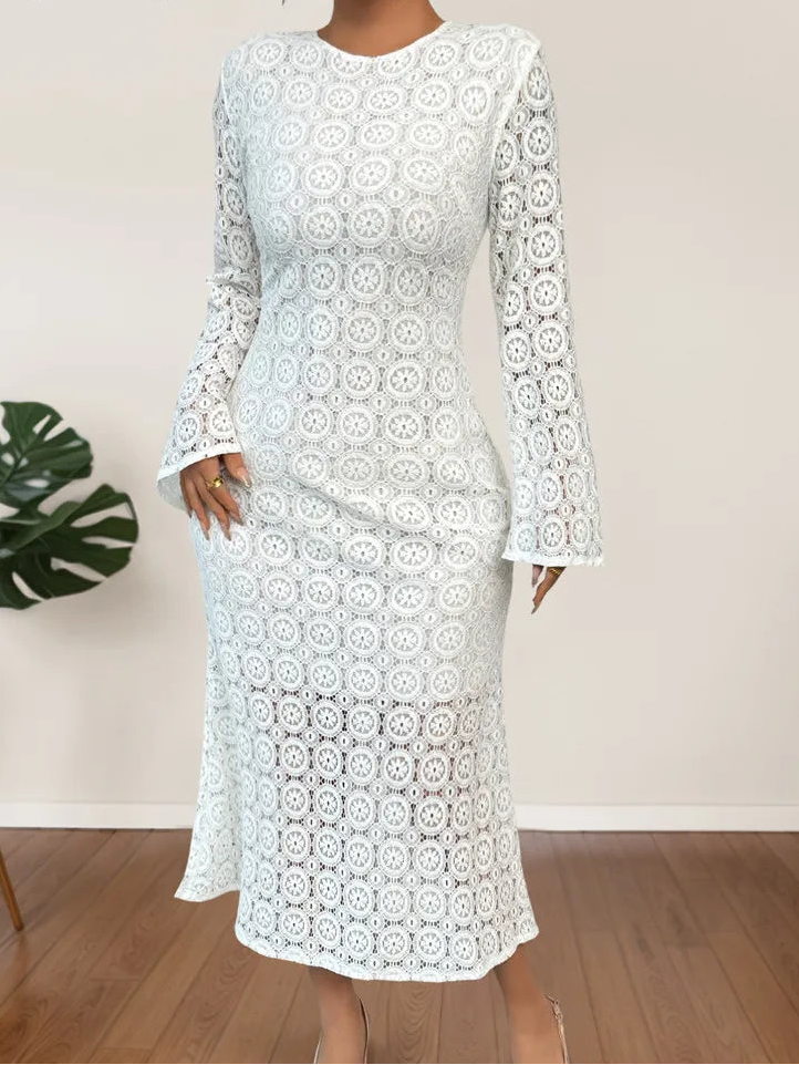 Robe longue élégante à manches longues pour femmes
