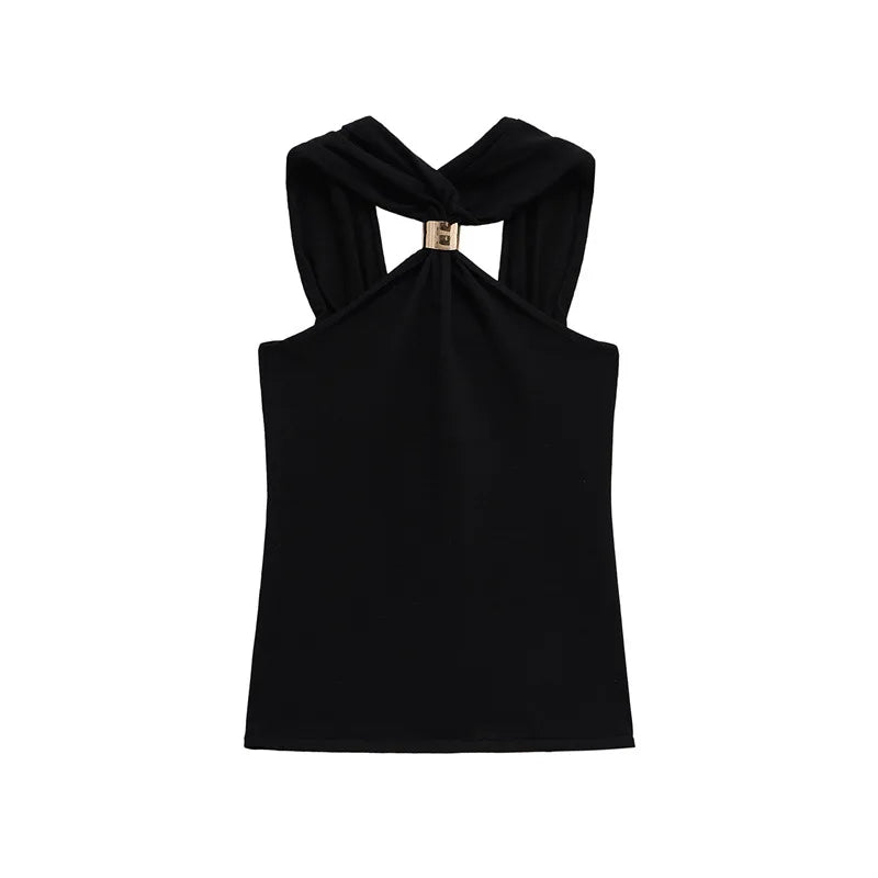 Débardeur d'été sexy en tricot pour femmes