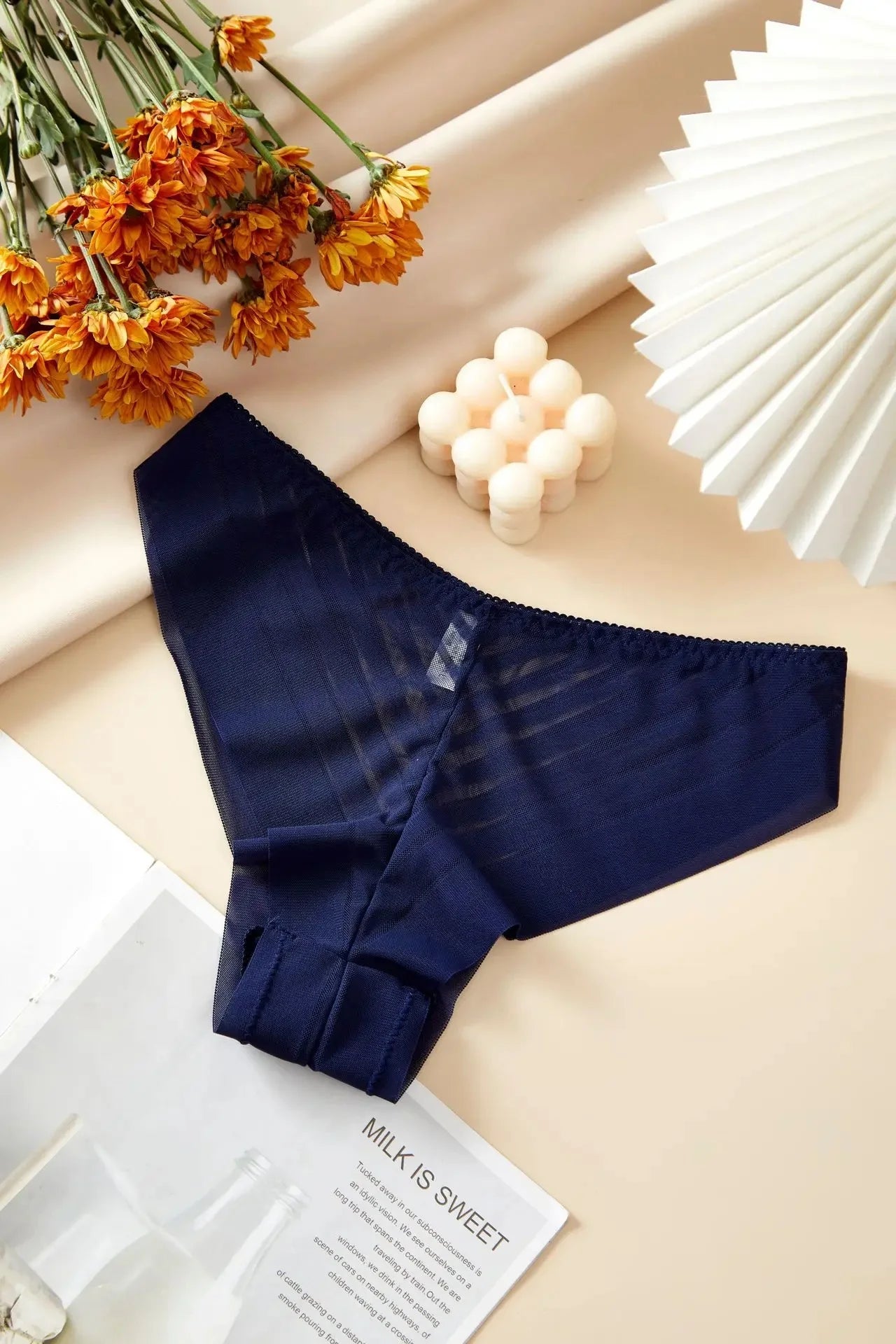Culotte sans couture en soie glacée pour femmes