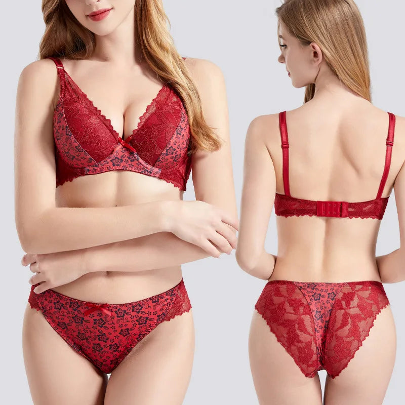 Ensemble soutien-gorge et culotte de luxe grande taille pour femmes