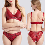 Ensemble soutien-gorge et culotte de luxe grande taille pour femmes