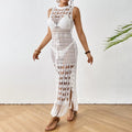 Robe longue à franges de plage florale taille cintrée pour femmes