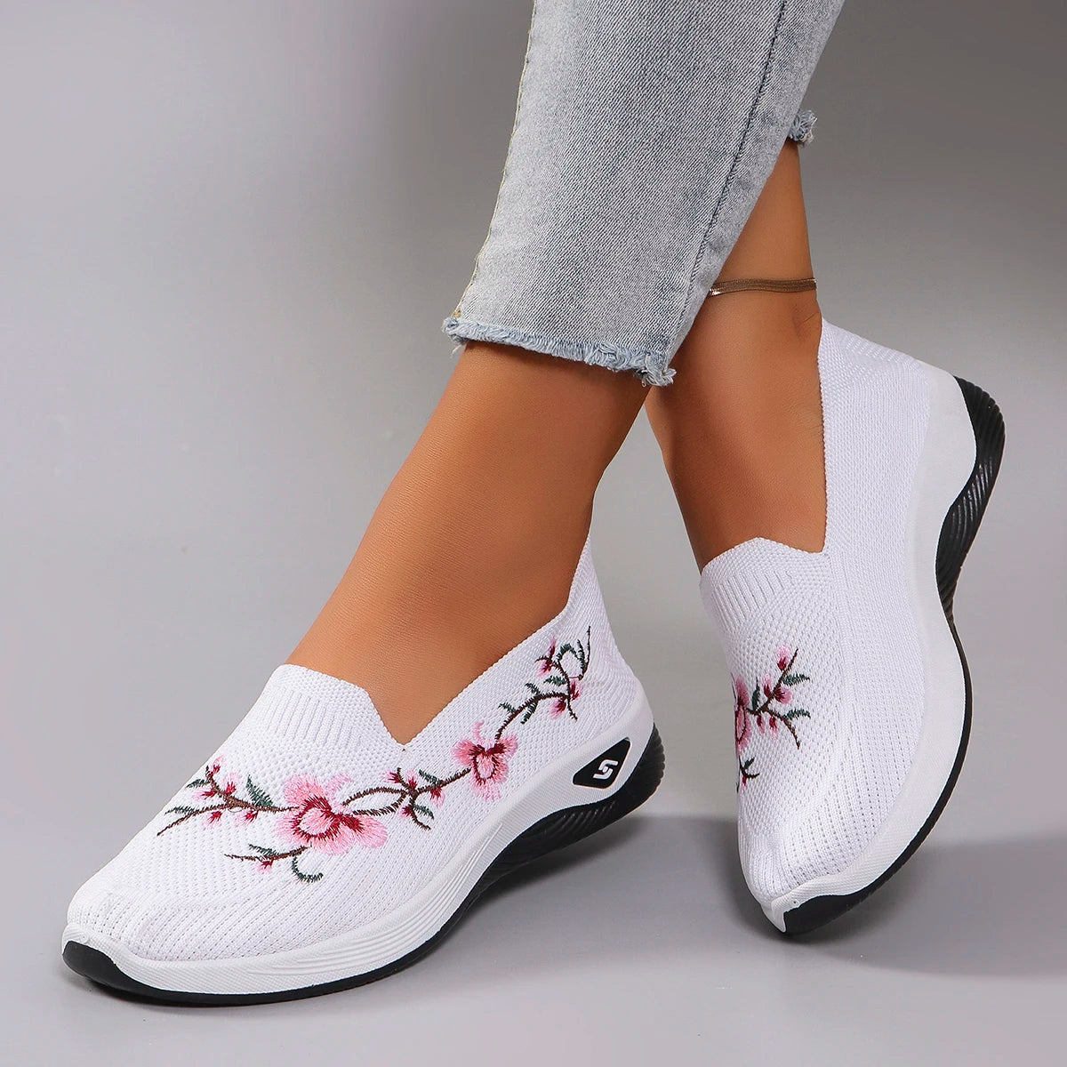 Chaussures plates d'été en maille respirante pour femmes